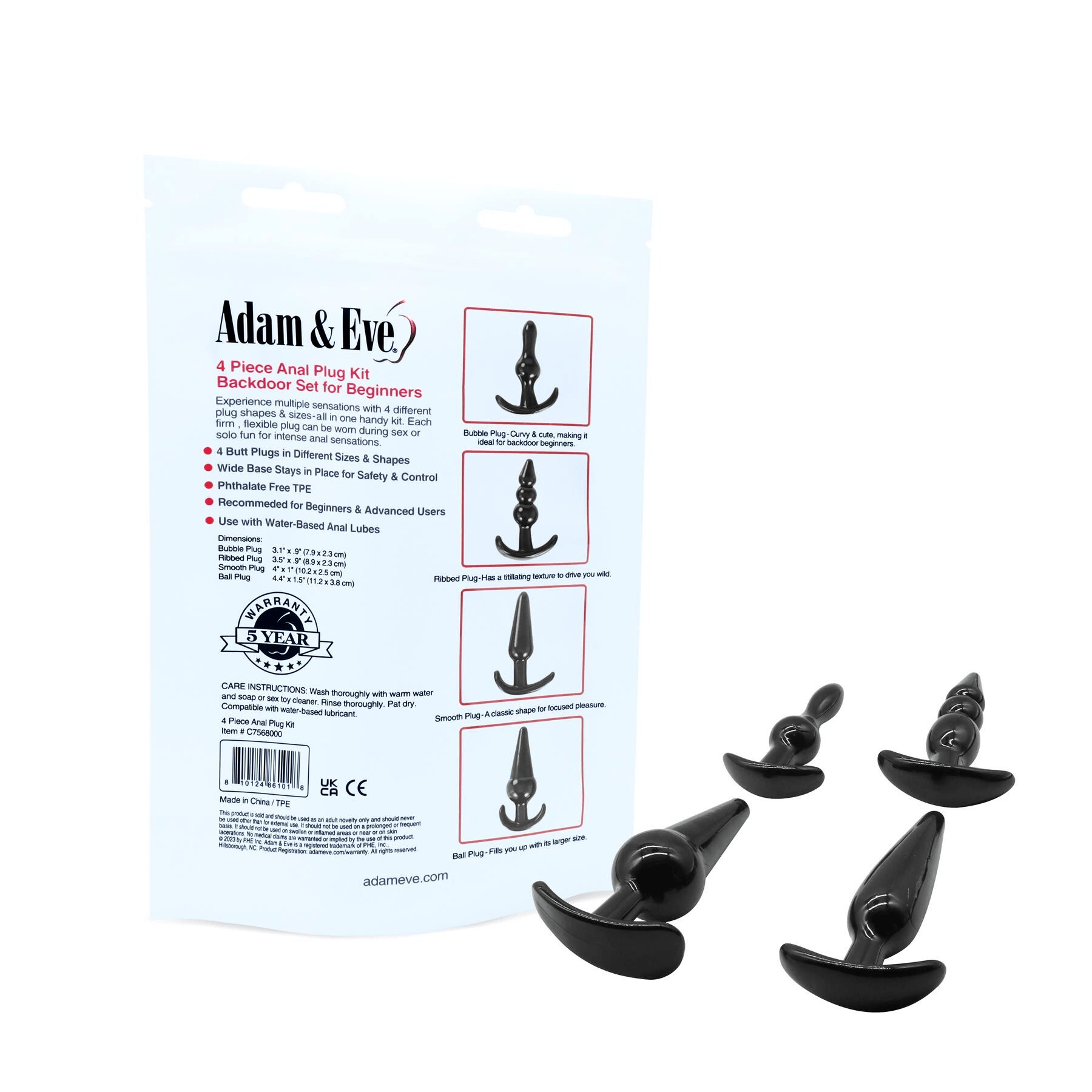 Adam & Eve Anal Toys Adam & Eve 4-Piece Anal Plug Kit