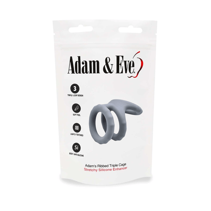 Adam & Eve Cock Rings Adam & Eve Adam's Ridged Triple Cage