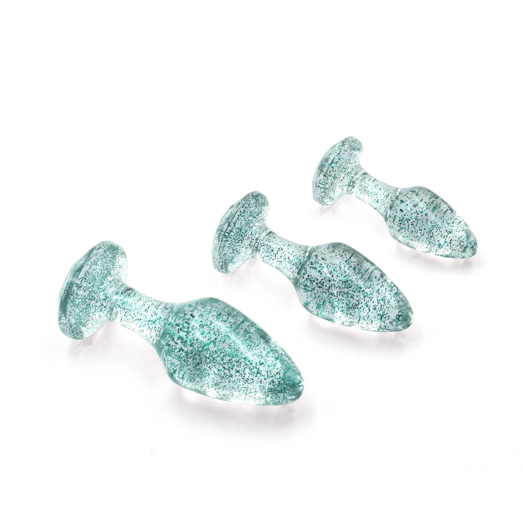Adam & Eve Anal Toys Adam & Eve Glitter Gem Butt Plug Set