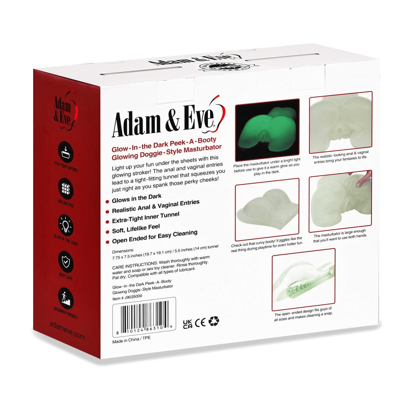 Adam & Eve Male Masturbators Adam & Eve Glow-In-The-Dark Peek-A-Booty Masturbator