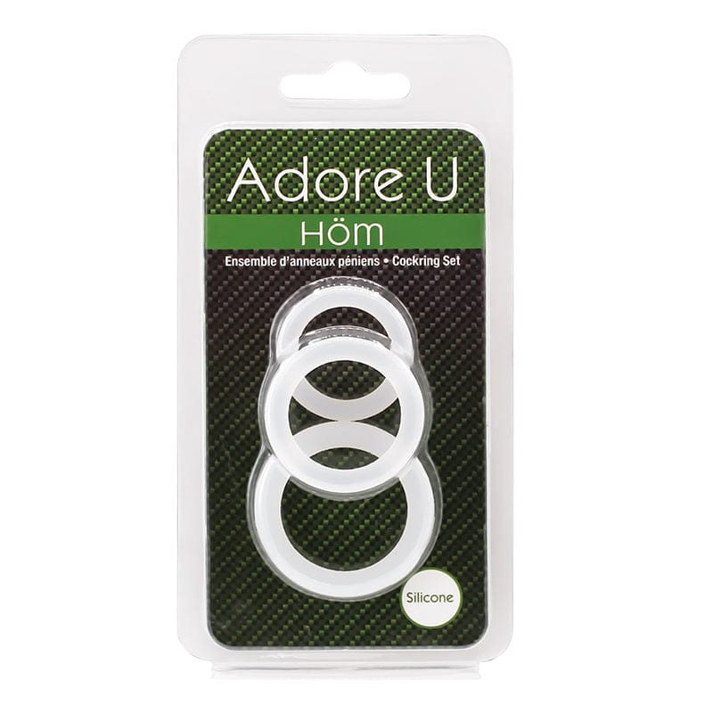 Adore U Cock Rings Adore U Höm Clear Silicone Cock Ring Set