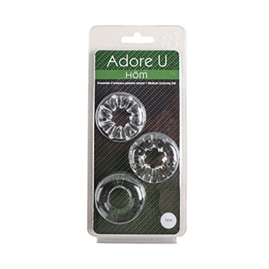Adore U Cock Rings Adore U Höm Medium Clear Cockring Set