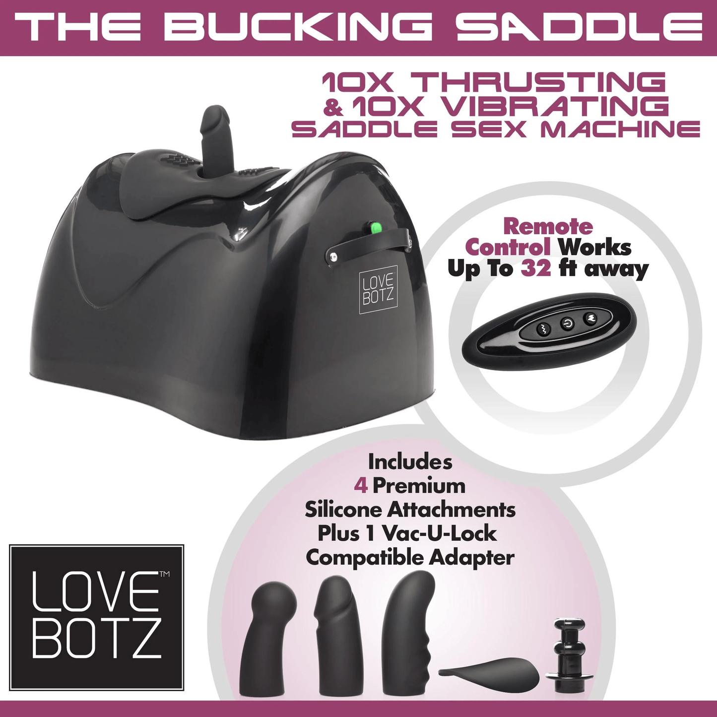 Lovebotz Fuck Machine LoveBotz The Bucking Saddle Sex Machine