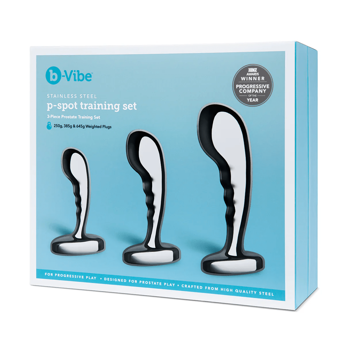 b-Vibe Anal Toys b-Vibe Stainless Steel P-Spot Training Set