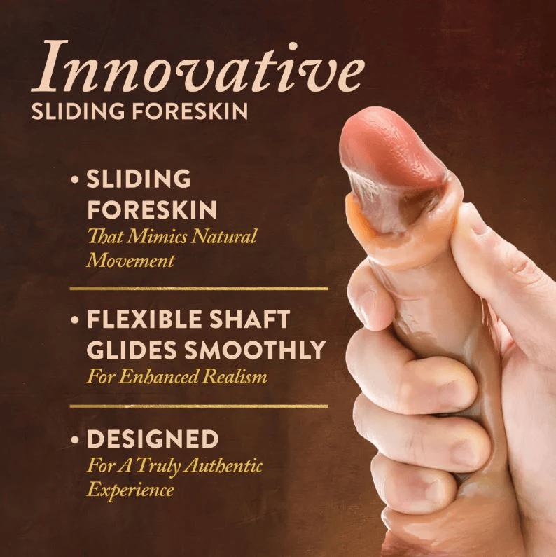 Blush Renaissance DaVinci Sliding Foreskin Dildo detail