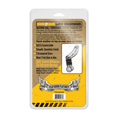 Boneyard Toys Cock Rings Boneyard Toys Low Hangers Silicone Ball Stretcher Training Kit
