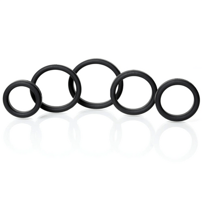 Boneyard Toys Cock Rings Boneyard Toys Silicone Ring Full Range 5 Piece Kit