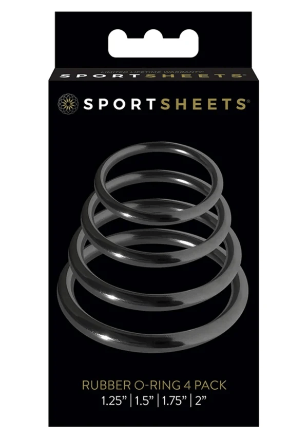 Sportsheets Cock Rings Sportsheets Rubber O Ring 4 Pack