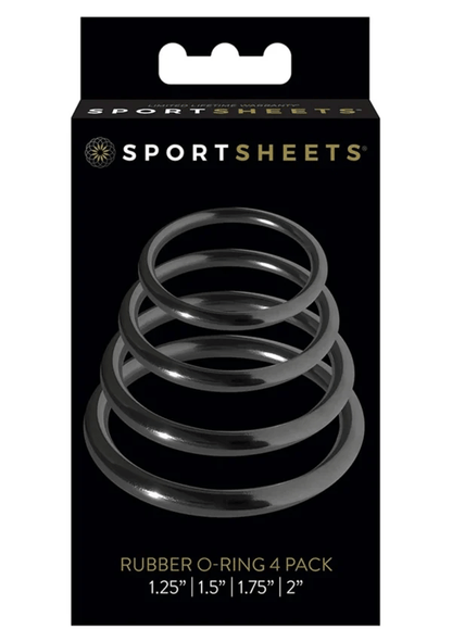 Sportsheets Cock Rings Sportsheets Rubber O Ring 4 Pack