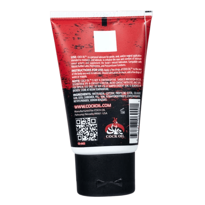 Cock Oil Water Based Lube Cock Oil Premium Water-Based Lubricant Squeeze Tube