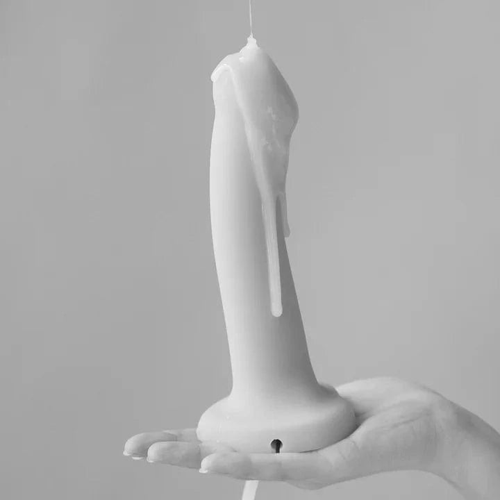 Creamy Cum Lube thick white personal lubricant in use