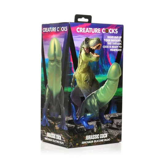 Creature Cocks Jurassic Cock Dinosaur Silicone Dildo retail packaging