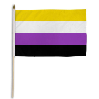 Flags Importer Pride Flags Flags Importer 12" x 18" Non-Binary Stick Pride Flag