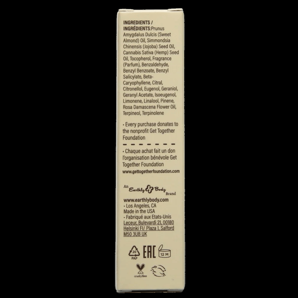 Earthly Body Sex Attractant Earthly Body At Night Perfume Roll-On Aphrodisiac Wild Pink Rose