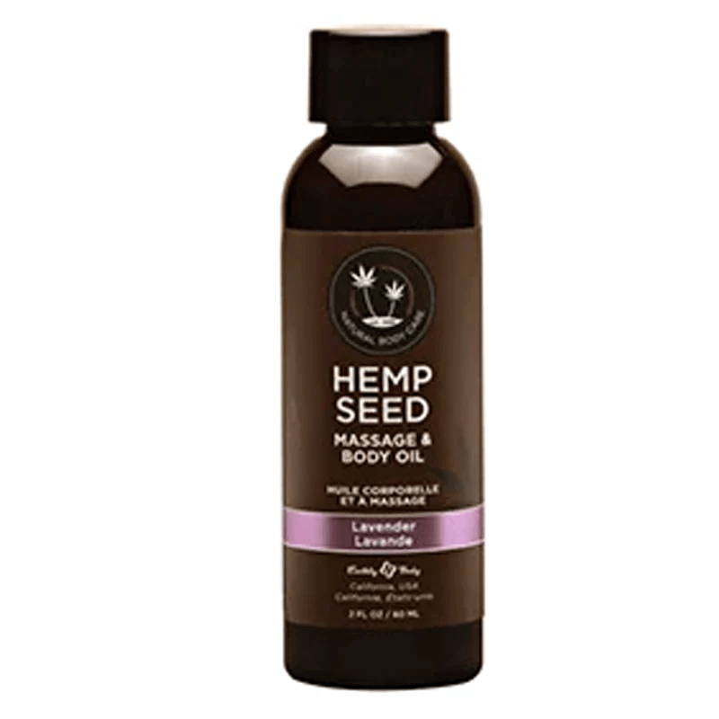 Earthly Body Massage Oil 2 oz Earthly Body Hemp Seed Massage Oil Lavender Scent