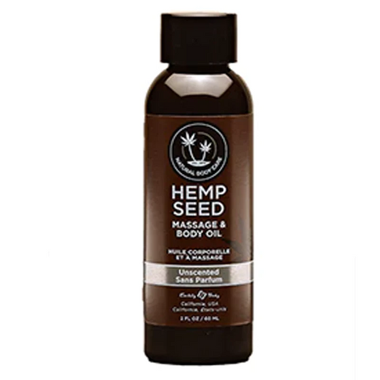 Earthly Body Hemp Seed Massage Oil Unscented - XOXTOYS