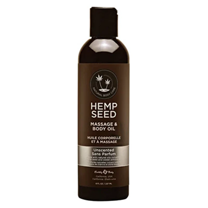 Earthly Body Hemp Seed Massage Oil Unscented - XOXTOYS