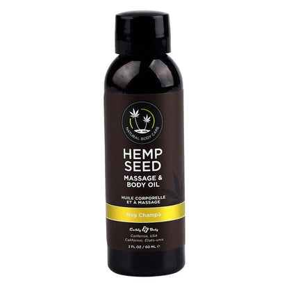 Earthly Body Massage Oil 2oz Earthly Body Hemp Seed Massage Oil Nag Champa