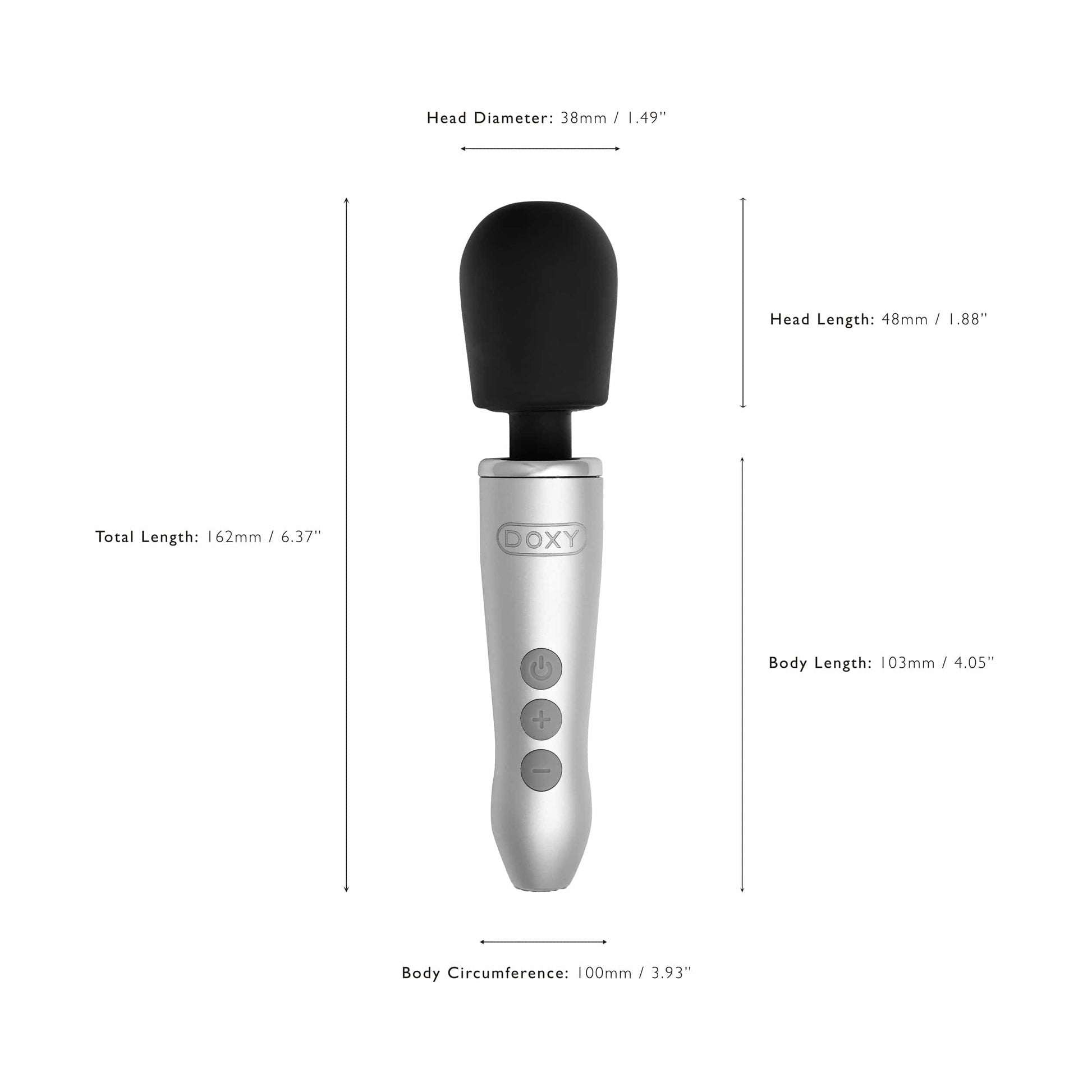 DOXY Vibrating Wand Doxy Go - Brushed Metal