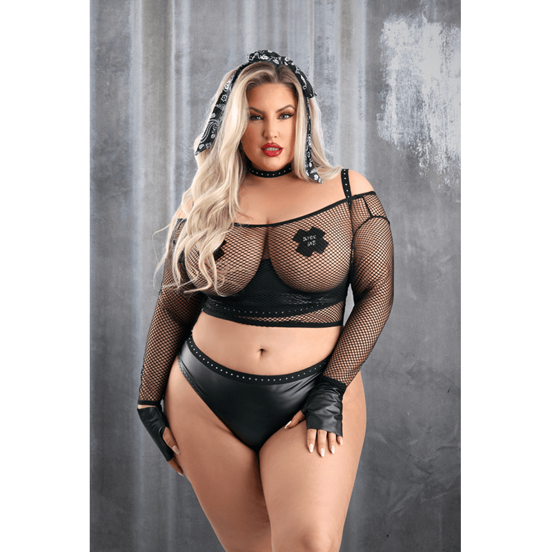 Fantasy Lingerie Lingerie 1X/2X Fantasy Lingerie Play Easy Rider Costume Set