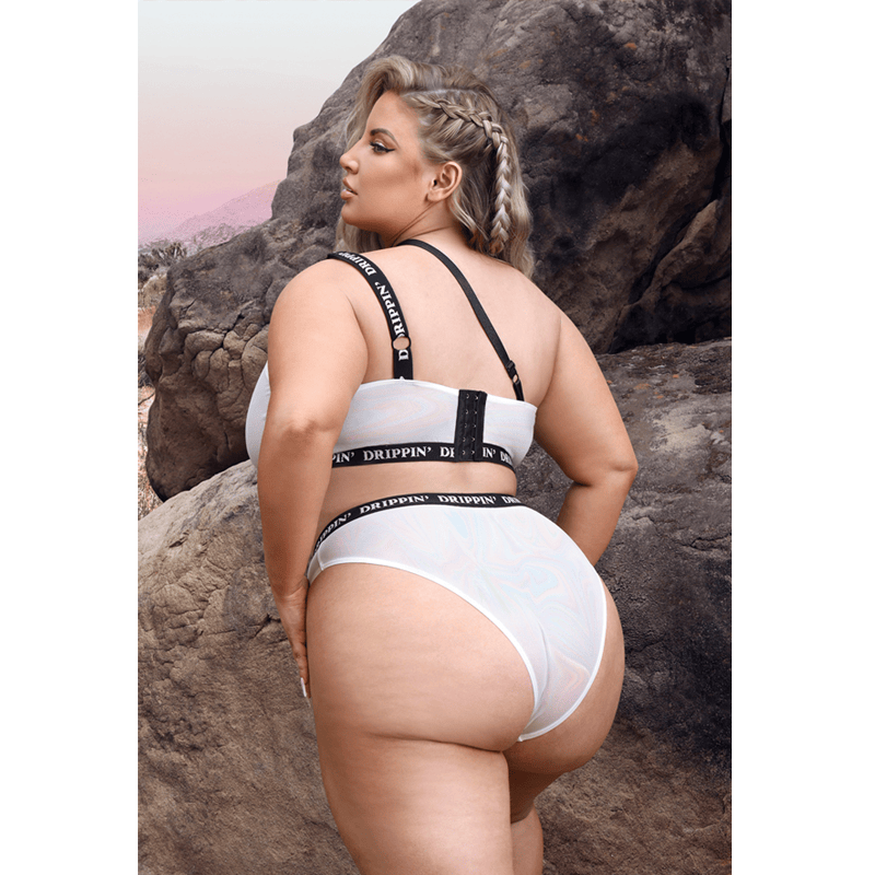 Fantasy Lingerie Lingerie Fantasy Lingerie Vibes Drippin' One-Shoulder Crop Top & Cheeky Panty