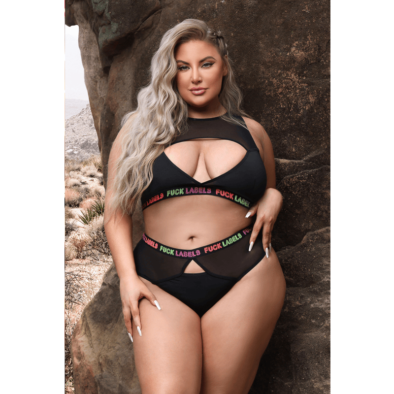 Fantasy Lingerie Lingerie Fantasy Lingerie Vibes Fuck Labels Crop Top & High Waist Bottoms