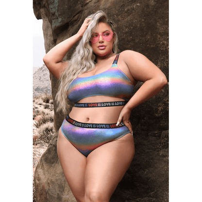 Fantasy Lingerie Lingerie Fantasy Lingerie Vibes Love Is Love Crop Top & Panty