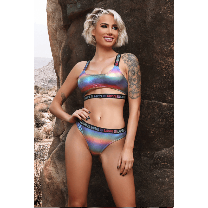 Fantasy Lingerie Lingerie Fantasy Lingerie Vibes Love Is Love Crop Top & Panty