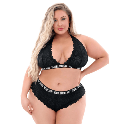 Fantasy Lingerie Lingerie Fantasy Lingerie Vibes Not Your Bitch Bralette & Cheeky Panty Set