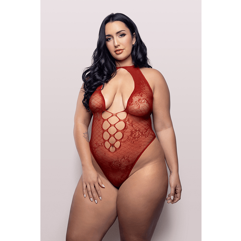 Fantasy Lingerie Lingerie Fantasy Lingerie Vixen Just Kissed Plunge Halter Teddy