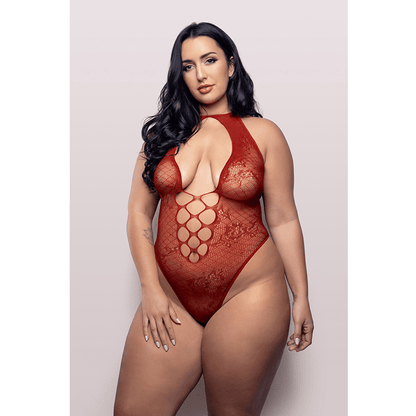 Fantasy Lingerie Lingerie Fantasy Lingerie Vixen Just Kissed Plunge Halter Teddy