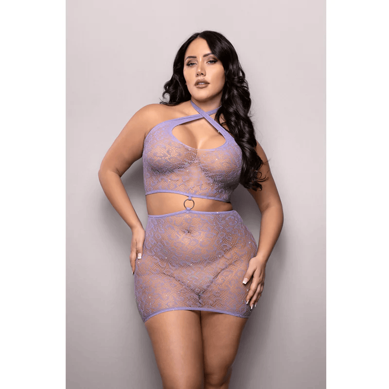 Fantasy Lingerie Lingerie Fantasy Lingerie Vixen Serendipity Rhinestone Halter Dress