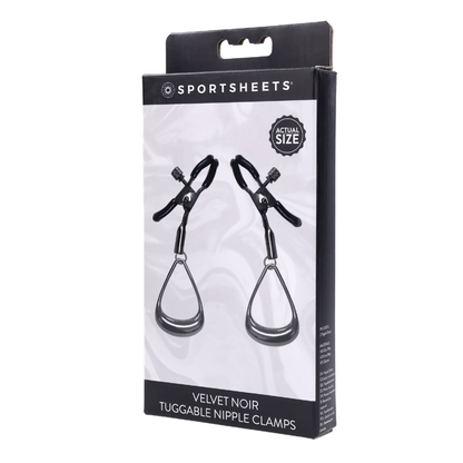 Sportsheets BDSM Velvet Noir Tuggable Nipple Clamps