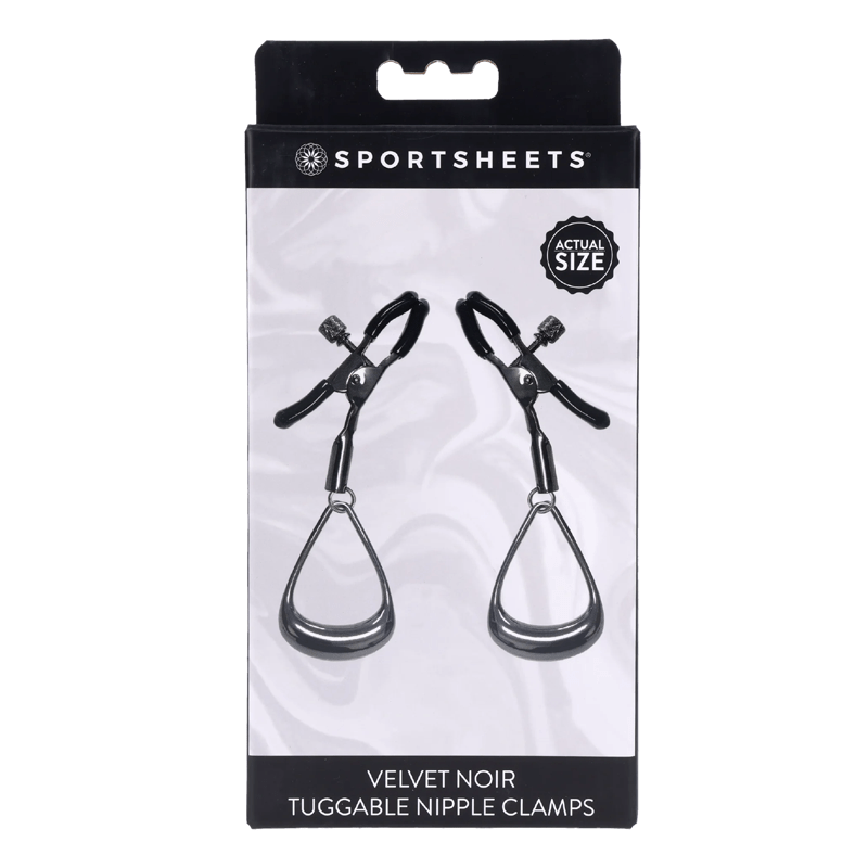 Sportsheets BDSM Velvet Noir Tuggable Nipple Clamps