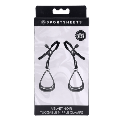 Sportsheets BDSM Velvet Noir Tuggable Nipple Clamps