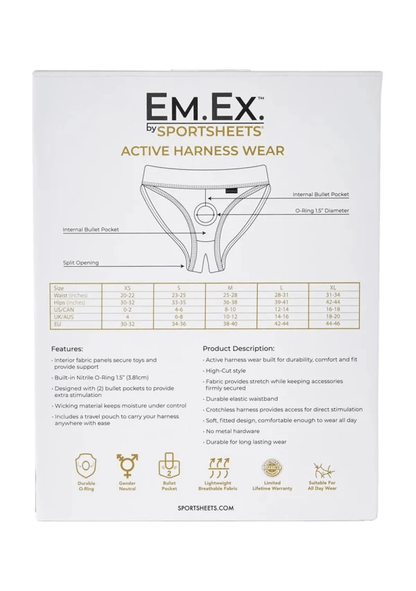 Sportsheets Strap-Ons & Harnesses Sportsheets Em.Ex. Active Harness Wear Silhouette