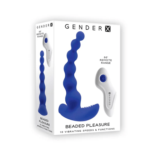 Gender X Vibrators Gender X Beaded Pleasure Remote Control Vibrator Silicone Beaded Dildo