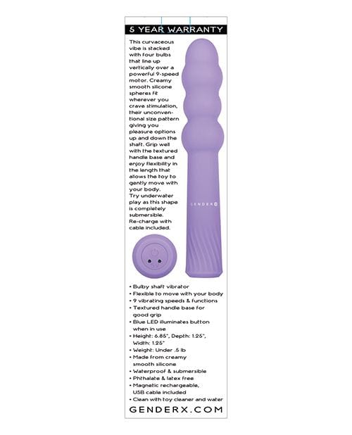 Gender X Vibrators Gender X Bumpy Ride Flexible Silicone Vibrator