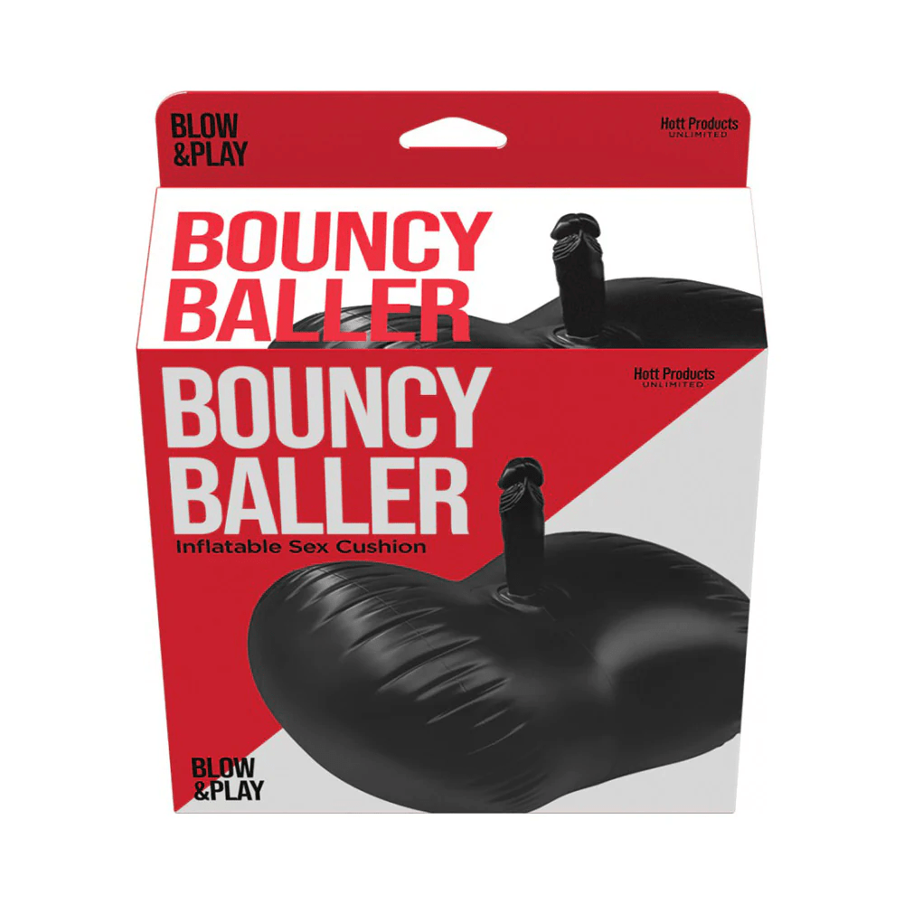 Hott Products Bouncy Baller Inflatable Dildo packaging