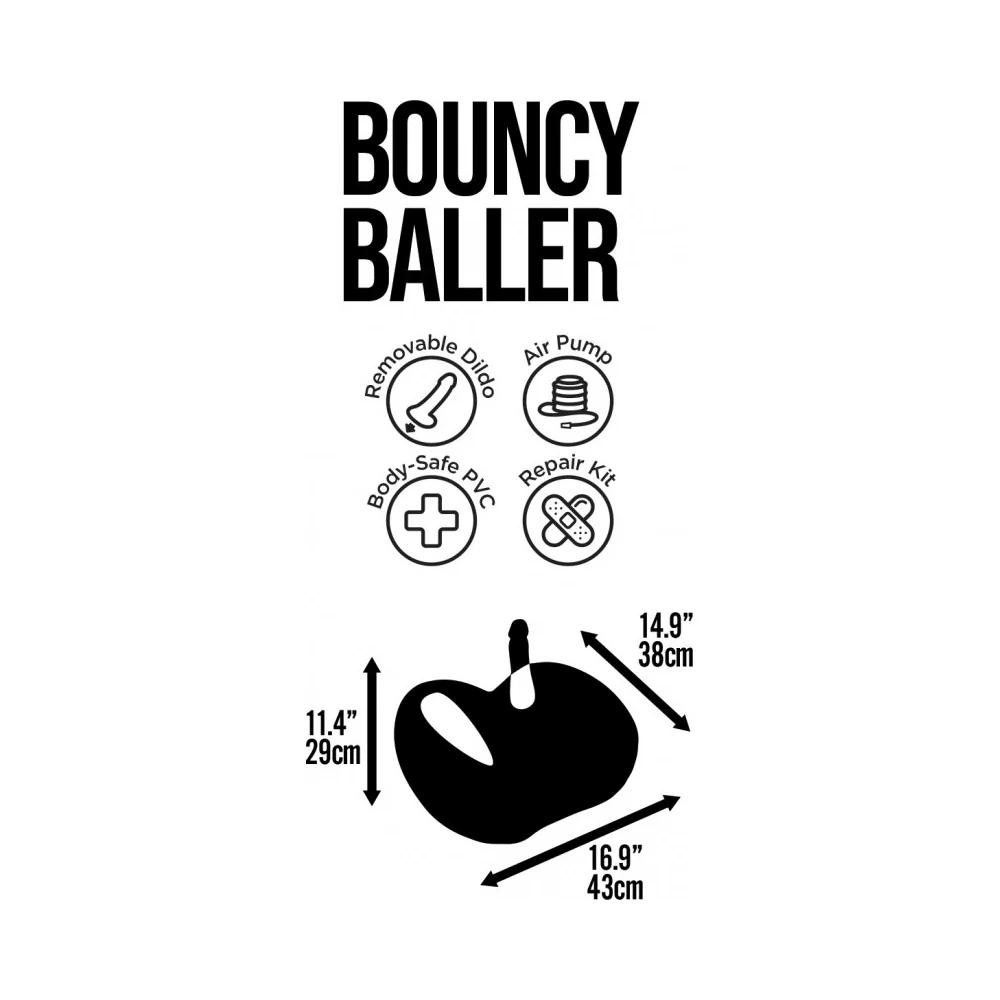Hott Products Bouncy Baller Inflatable Dildo specifications