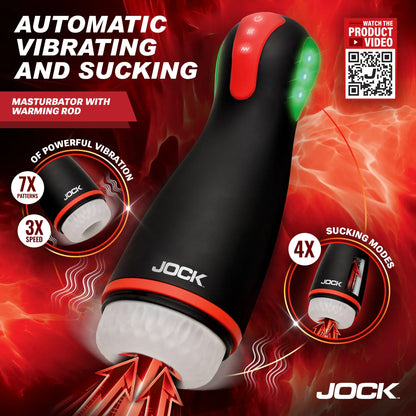 JOCK Male Masturbators Jock Advanced Blaze Vibrating, Sucking, & Warming Masturbator