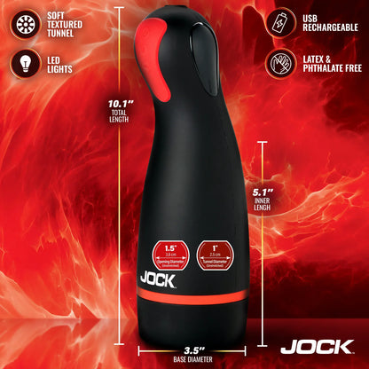JOCK Male Masturbators Jock Advanced Blaze Vibrating, Sucking, & Warming Masturbator