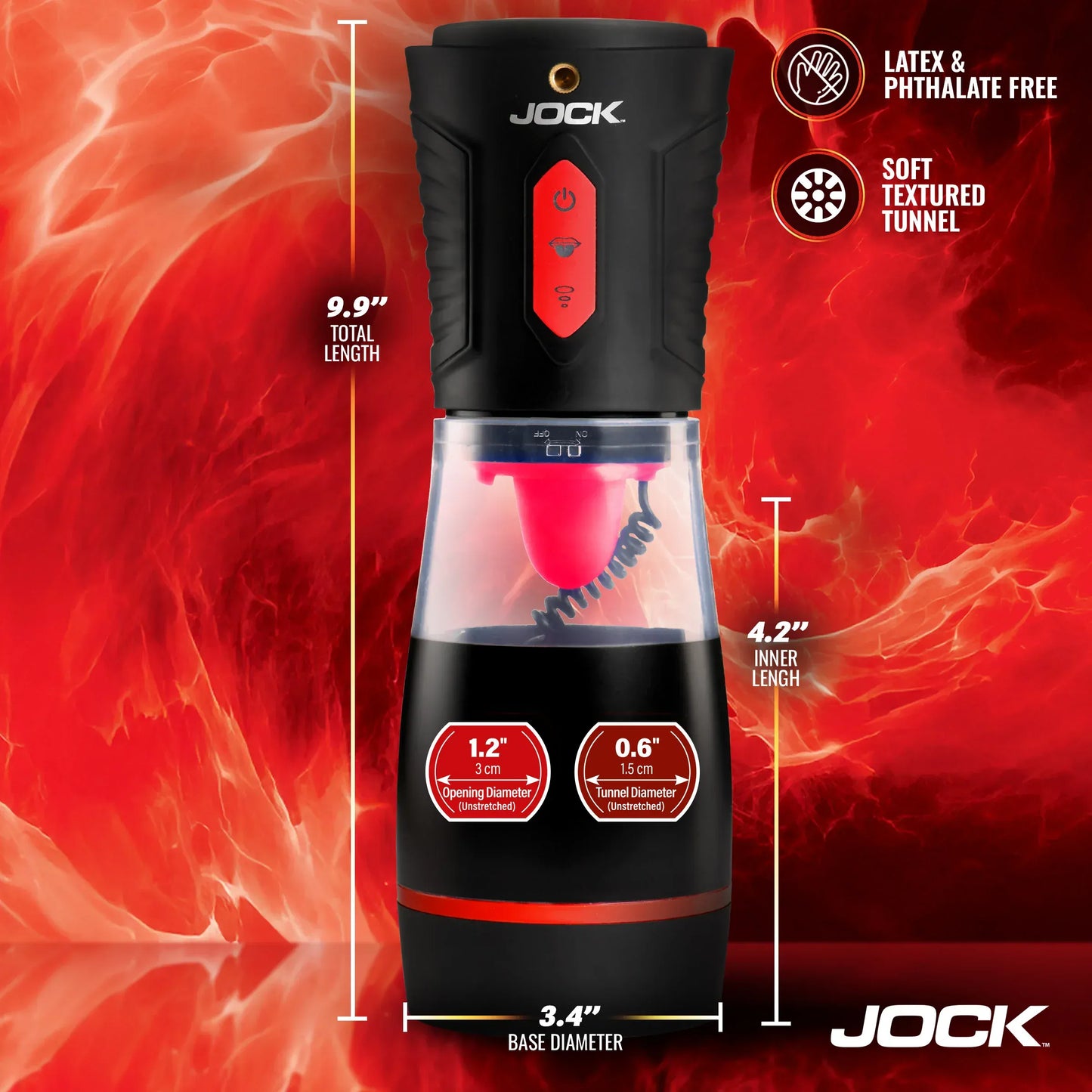 JOCK Male Masturbators Jock Advanced Blow Job Sucking, Licking, & Vibrating Masturbator