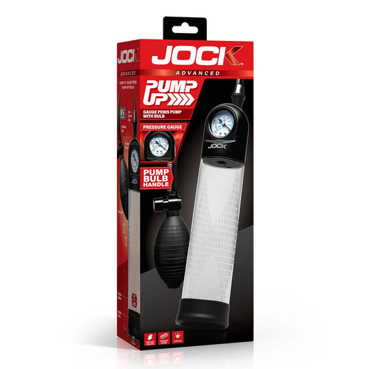 JOCK Penis Pumps Jock Advanced Pump Up Gauge Penis Pump With Bulb