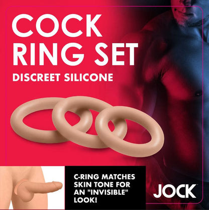 JOCK Cock Rings Jock Discreet Silicone Cock Ring Set