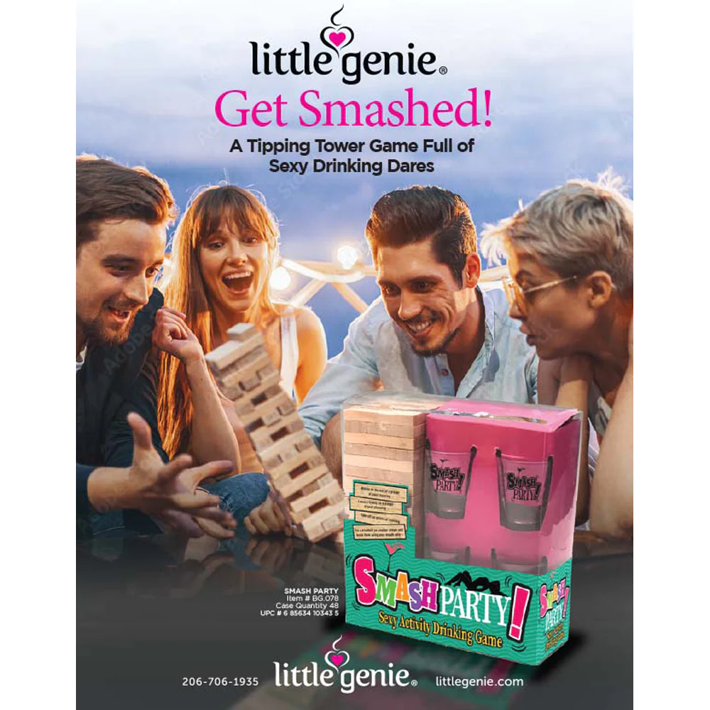 Little Genie Smash Party Sexy Tipping Tower Drinking Game - XOXTOYS
