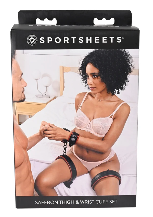 Sportsheets Saffron Thigh and Wrist Cuff Set - XOXTOYS