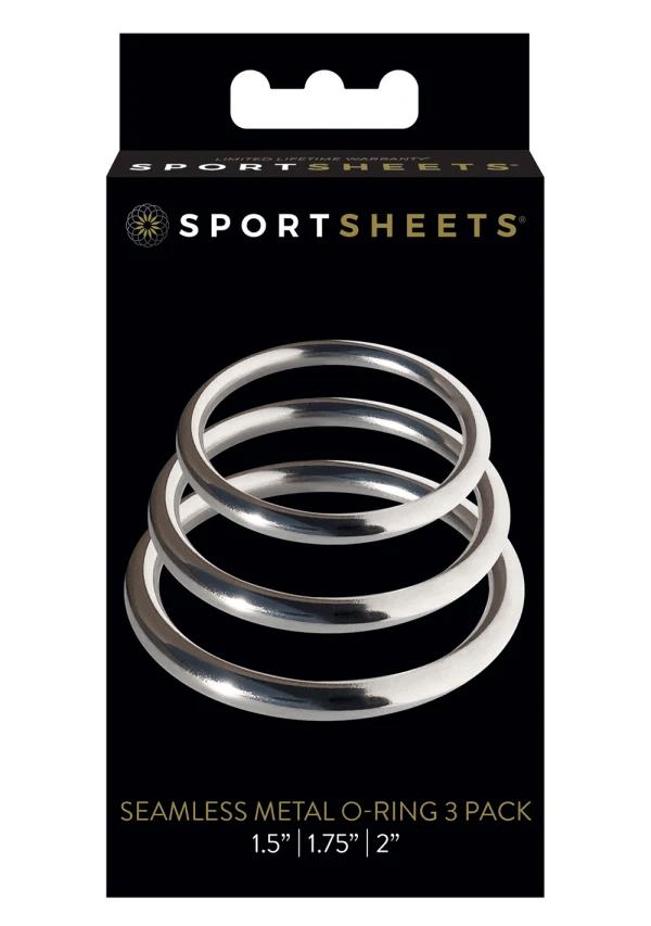 Sportsheets Cock Rings Sportsheets Seamless Metal O-Ring 3 Pack