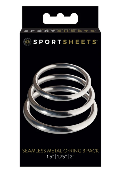 Sportsheets Seamless Metal O-Ring 3 Pack - XOXTOYS
