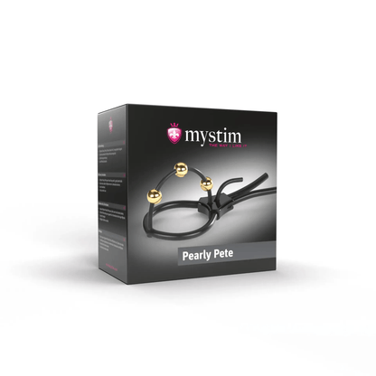 Mystim Pearly Pete Corona Strap with Golden Balls product view 2 Canada